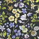QT Drawn to Birds Floral - 31136-J Black - Cotton Fabric