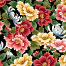 QT Dynasty Packed Floral - 30246-J Black - Cotton Fabric