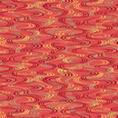 QT Dynasty Ripple Geo - 30250-R Persimon - Cotton Fabric