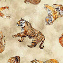 QT Eye of the Tiger Tiger Toss - 30476-E Cream - Cotton Fabric