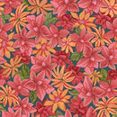 QT Faith Can Move Mountains Lillies - 31515-Q Teal - Cotton Fabric