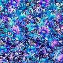 QT Fantasia Packed Floral - 30967-B Blue - Cotton Fabric