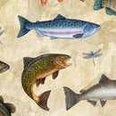 QT Fish Tails Fish Allover - 30067-E Tan - Cotton Fabric