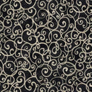 QT Floral Allure Scroll - 30586-J Black - Cotton Fabric