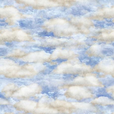 QT Flying High Clouds - 30054-B Blue - Cotton Fabric