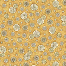 QT Frond Nouveau Circle Geo - 30102-S Gold - Cotton Fabric