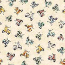 QT Globetrotter Scooters - 30534-E Cream - Cotton Fabric