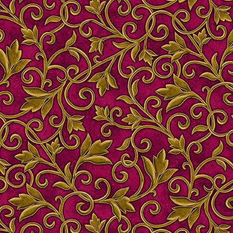 QT Heavenly Night Scroll - 31131-R Red - Cotton Fabric