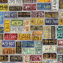 QT Heavy Metal License Plates - 30709-K Gray - Cotton Fabric