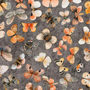 QT Hedgehugs Butterflies - 31415-K Smoke - Cotton Fabric