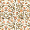 QT Hedgehugs Floral & Leaf - 31417-K Light Gray - Cotton Fabric