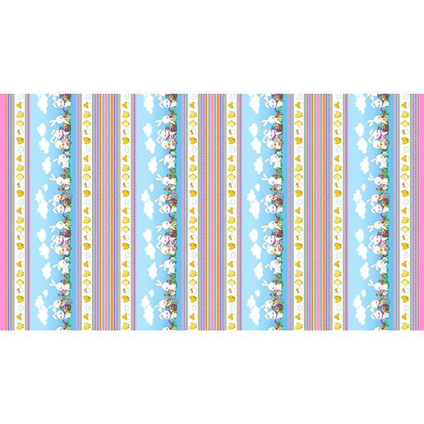 QT Hoppy Easter Bunny Decorative Stripe - 30941-X Multi - Cotton Fabric