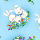 QT Hoppy Easter Easter Bunnies - 30911-B Blue - Cotton Fabric