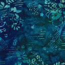 QT HydroHue Batik Bouquet - B1027-W Midnight - Cotton Batik Fabric