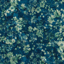 QT HydroHue Batik Floral - B1028-W Dark Denim - Cotton Batik Fabric