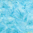 QT HydroHue Floral Sprigs - B1025-BZ Blue - Cotton Batik Fabric