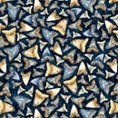 QT Into The Deep Shark Teeth - 32224-N Mediterranean - Cotton Fabric