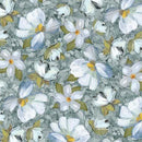 QT Joyful Garden Daisy - 31868-B Chambray - Cotton Fabric