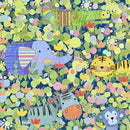 QT Jungle Friends Baby Jungle Animals Toss - 31384-N Navy - Cotton Fabric