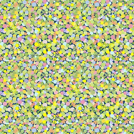 QT Jungle Friends Circle Geo Blender - 31387-N Navy - Cotton Fabric
