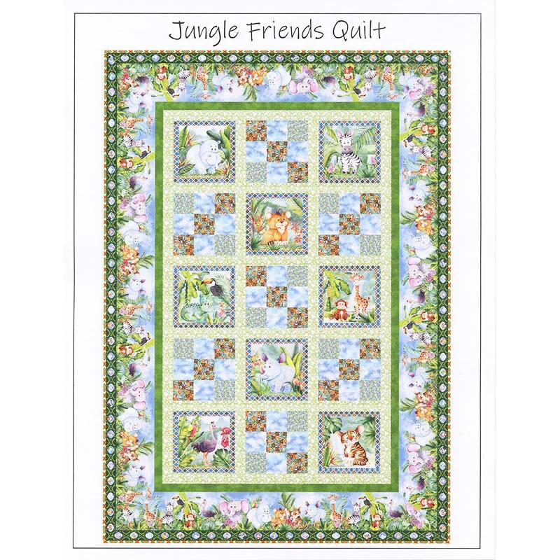 QT Jungle Friends Pattern - 7051A-06E - Patterns