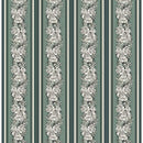 QT Le Fleur Floral Border Stripe - 31811-H Green - Cotton Fabric