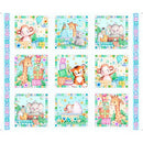 QT Little Ones Baby Animals Picture Patches Panel - 31720-X Multi - Cotton Fabric