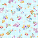 QT Little Ones Toy and Bird Toss - 31724-B Blue - Cotton Fabric