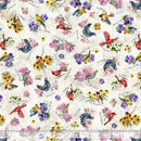 QT Mid-Atlantic Shop Hop 2026 Birds & Flowers - 32143-E Oatmeal - Cotton Fabric