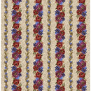 QT Midnight Petals Floral Garland Stripe - 31919-E Taupe - Cotton Fabric
