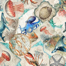 QT Nauticus Sea Creatures Overlapping PATC-Ocean - 32051-B Multi - Cotton Fabric