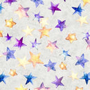QT Oh the Places Stars - 30669-K Gray - Cotton Fabric