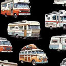 QT On the Road Again Rv's - 30740-J Black - Cotton Fabric