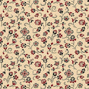 QT Oxford Archival Flower with Dotted Scroll - 24851-E Cream - Cotton Fabric