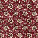 QT Oxford Archival Packed Floral - 24850-R Brick - Cotton Fabric