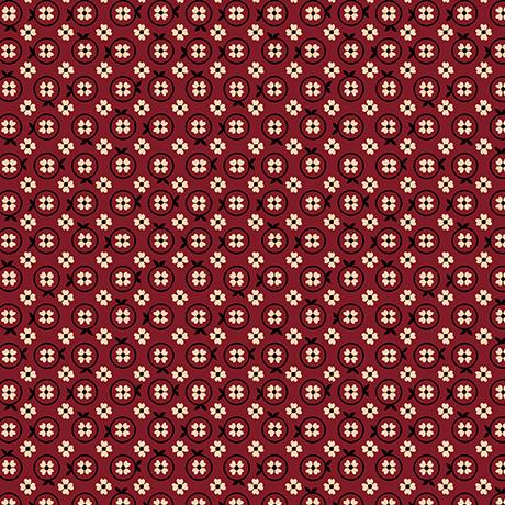 QT Oxford Archival Set Flower - 24853-R Brick - Cotton Fabric