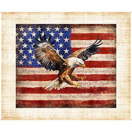 QT Patriot American Eagle Flag Panel - 30929-X Multi - Cotton Fabric
