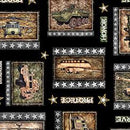 QT Patriot Army Patch - 30933-J Black - Cotton Fabric