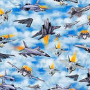 QT Patriot Fighter Jets - 30932-B Blue - Cotton Fabric