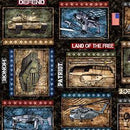 QT Patriot Marines Patch - 30935-J Black - Cotton Fabric