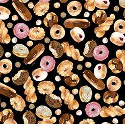 QT Perfect Blend Donuts - 30493-J Black - Cotton Fabric