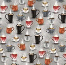 QT Perfect Blend Steaming Hot Coffee - 30494-K Gray - Cotton Fabric