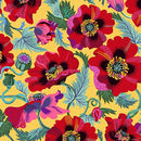 QT Poppy Gala Poppy & Vine - 30833-S Gold - Cotton Fabric