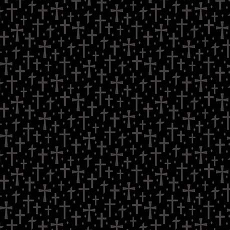 QT Quilting Illusions Crosses - 31438-J Black - Cotton Fabric