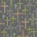 QT Rejoice Crosses - 30287-K Slate - Cotton Fabric