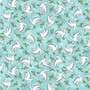 QT Rejoice Doves - 30289-Q Aqua - Cotton Fabric