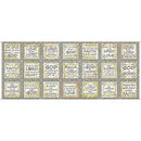 QT Rejoice Inspirational Sayings Patches Panel - 30286-K Gray - Cotton Fabric