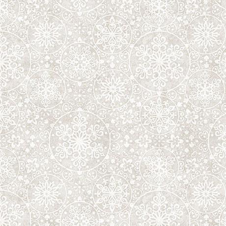 QT Santa's Workshop Snowflakes - 31077-K Light Gray - Cotton Fabric