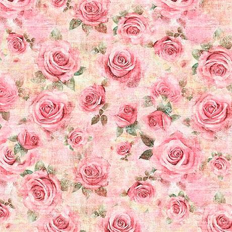 QT Sew Shabby Chic Roses - 31575-P Pink - Cotton Fabric