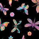 QT Spring Bling Butterflies - 30769-J Black - Cotton Fabric